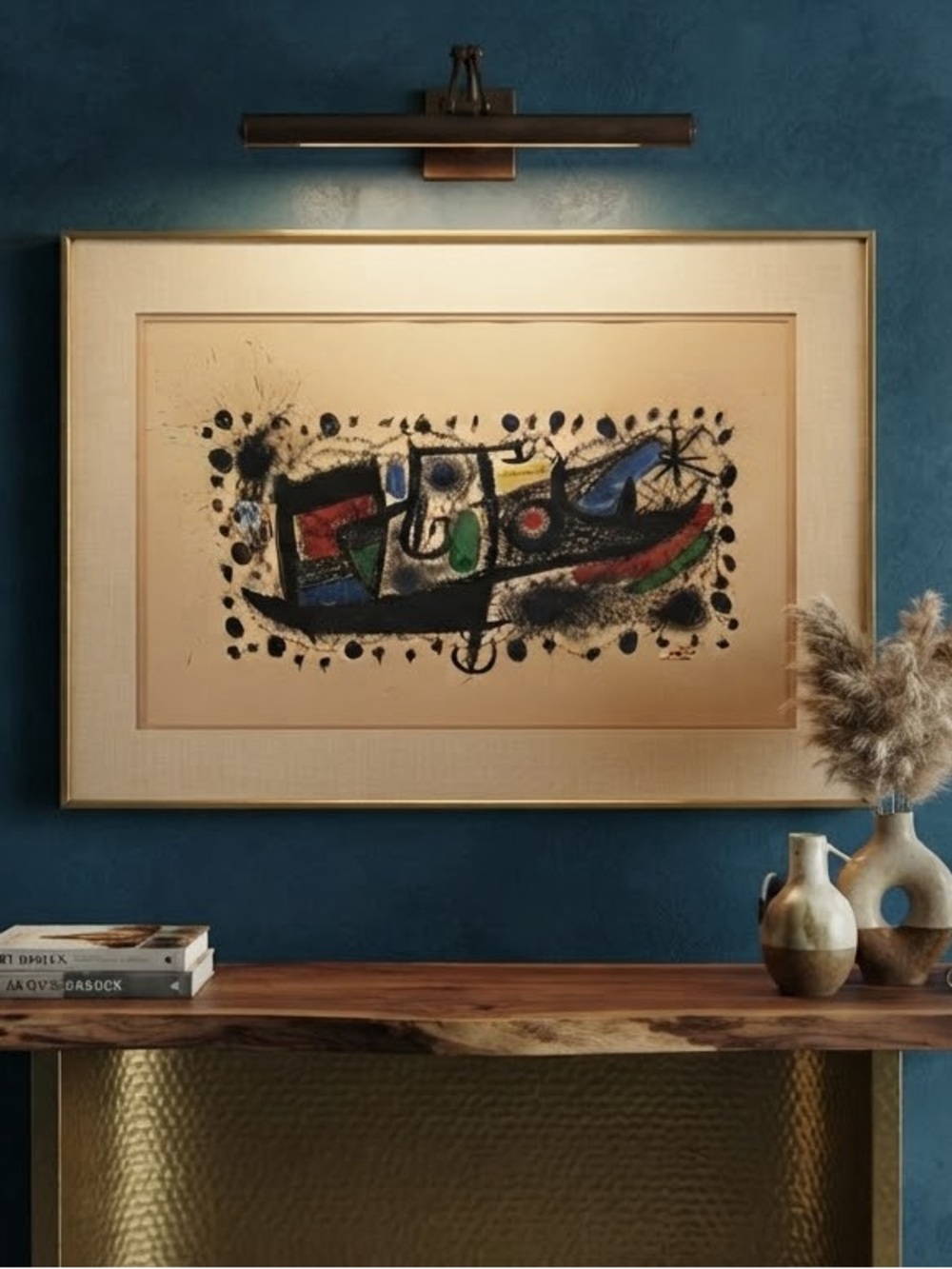 Vintage Joan Miró "Star Scene" Offset Lithograph | Framed Fine Art Print